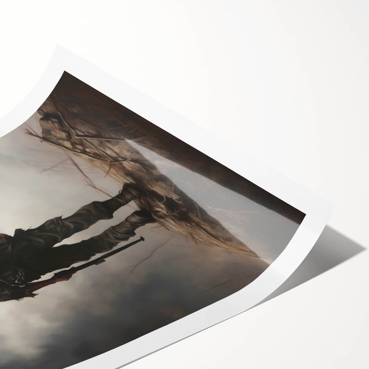 Soldier & American Flag - Patriotic Wall Art