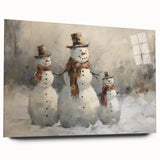 Charming Snowman Trio – Whimsical Christmas Wall Hangings