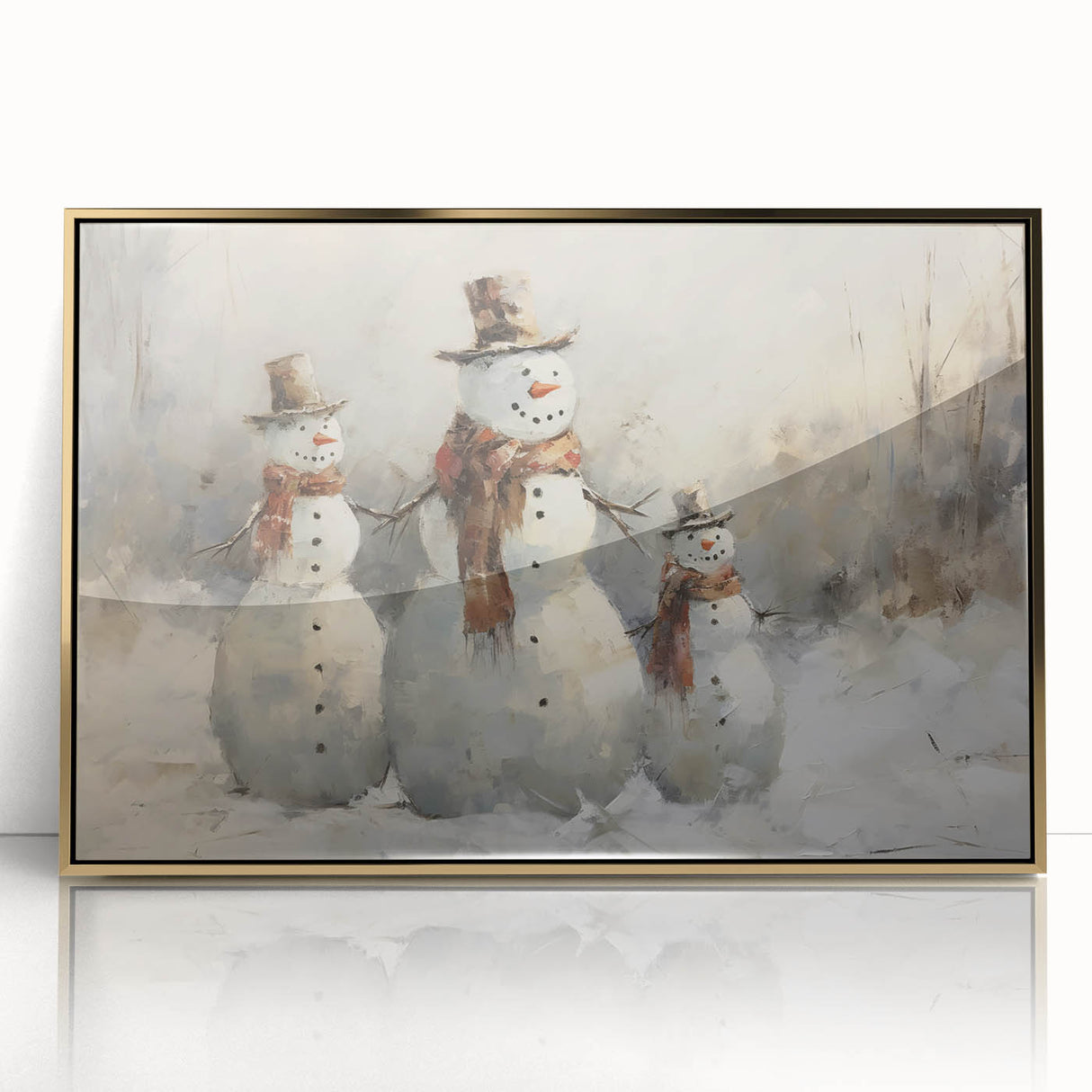 Charming Snowman Trio – Whimsical Christmas Wall Hangings