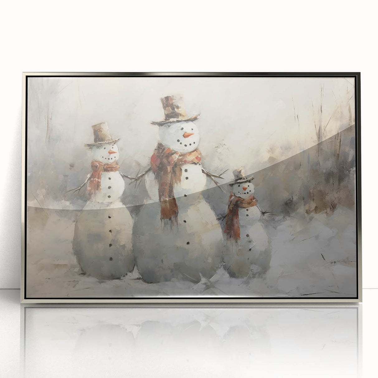 Charming Snowman Trio – Whimsical Christmas Wall Hangings