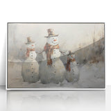 Charming Snowman Trio – Whimsical Christmas Wall Hangings