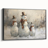 Charming Snowman Trio – Whimsical Christmas Wall Hangings