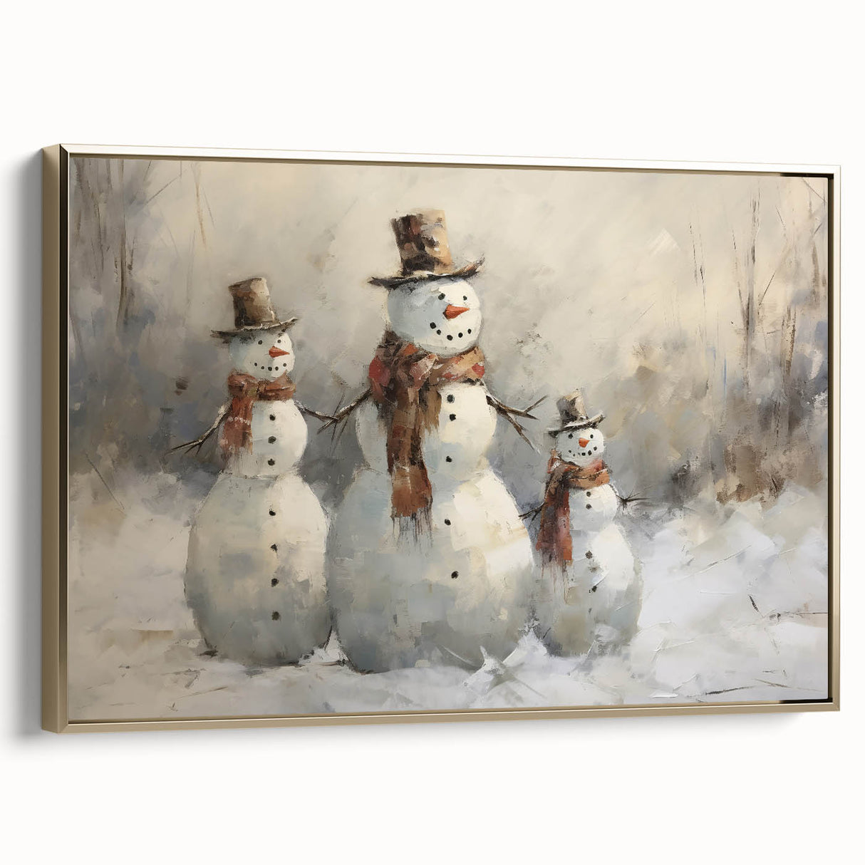 Charming Snowman Trio – Whimsical Christmas Wall Hangings