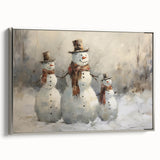 Charming Snowman Trio – Whimsical Christmas Wall Hangings