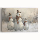 Charming Snowman Trio – Whimsical Christmas Wall Hangings