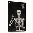 Skeleton Hand Gesture Halloween Wall Art - Spooky Gothic Decor