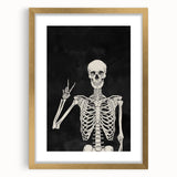 Skeleton Hand Gesture Halloween Wall Art - Spooky Gothic Decor
