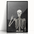 Skeleton Hand Gesture Halloween Wall Art - Spooky Gothic Decor