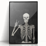 Skeleton Hand Gesture Halloween Wall Art - Spooky Gothic Decor