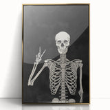 Skeleton Hand Gesture Halloween Wall Art - Spooky Gothic Decor