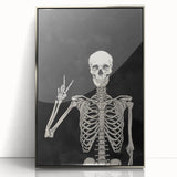 Skeleton Hand Gesture Halloween Wall Art - Spooky Gothic Decor