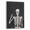 Skeleton Hand Gesture Halloween Wall Art - Spooky Gothic Decor