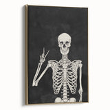 Skeleton Hand Gesture Halloween Wall Art - Spooky Gothic Decor