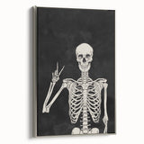 Skeleton Hand Gesture Halloween Wall Art - Spooky Gothic Decor