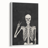 Skeleton Hand Gesture Halloween Wall Art - Spooky Gothic Decor
