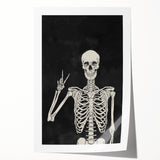 Skeleton Hand Gesture Halloween Wall Art - Spooky Gothic Decor