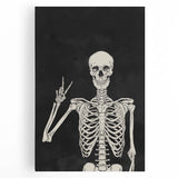 Skeleton Hand Gesture Halloween Wall Art - Spooky Gothic Decor