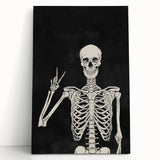 Skeleton Hand Gesture Halloween Wall Art - Spooky Gothic Decor