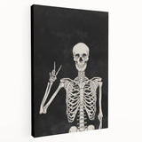 Skeleton Hand Gesture Halloween Wall Art - Spooky Gothic Decor