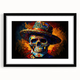 Vibrant Sugar Skull Hombre – Día de los Muertos Art Prints