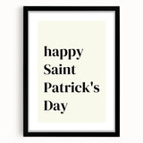 St. Patrick’s Day Wall Art - Minimalist Irish Typography Print