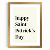 St. Patrick’s Day Wall Art - Minimalist Irish Typography Print