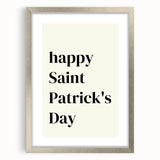 St. Patrick’s Day Wall Art - Minimalist Irish Typography Print
