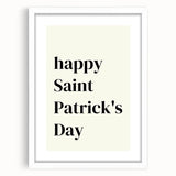St. Patrick’s Day Wall Art - Minimalist Irish Typography Print