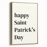 St. Patrick’s Day Wall Art - Minimalist Irish Typography Print