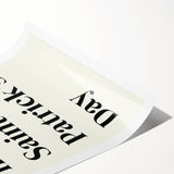 St. Patrick’s Day Wall Art - Minimalist Irish Typography Print