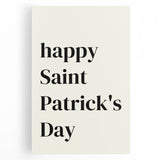 St. Patrick’s Day Wall Art - Minimalist Irish Typography Print