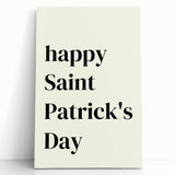 St. Patrick’s Day Wall Art - Minimalist Irish Typography Print
