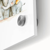 Cuddling Elephants Girls Room Wall Art – Nursery Animal Print