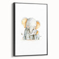Cuddling Elephants Girls Room Wall Art – Nursery Animal Print