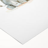 Cuddling Elephants Girls Room Wall Art – Nursery Animal Print