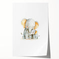 Cuddling Elephants Girls Room Wall Art – Nursery Animal Print