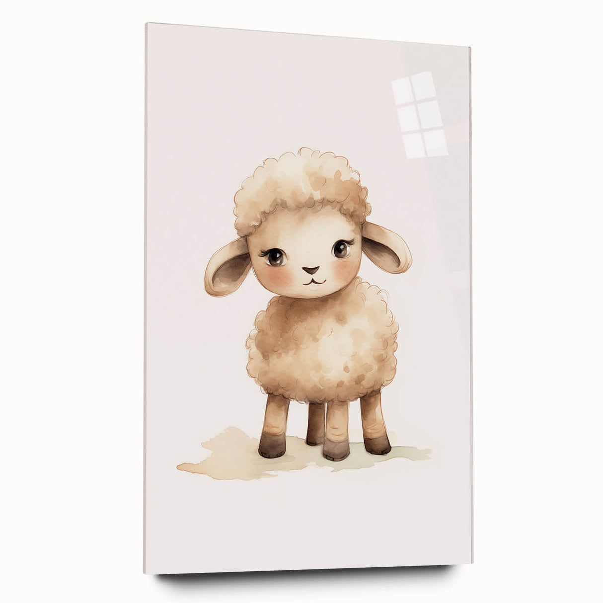Sweet Fluffy Lamb Nursery Wall Art - Baby Room Decor Print