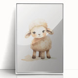 Sweet Fluffy Lamb Nursery Wall Art - Baby Room Decor Print
