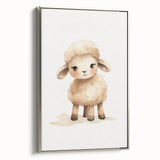 Sweet Fluffy Lamb Nursery Wall Art - Baby Room Decor Print