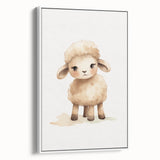 Sweet Fluffy Lamb Nursery Wall Art - Baby Room Decor Print