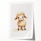 Sweet Fluffy Lamb Nursery Wall Art - Baby Room Decor Print