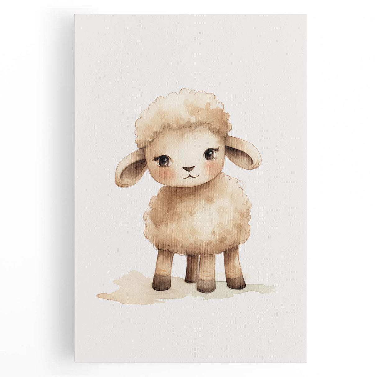 Sweet Fluffy Lamb Nursery Wall Art - Baby Room Decor Print