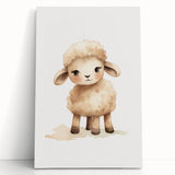 Sweet Fluffy Lamb Nursery Wall Art - Baby Room Decor Print