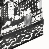 Urban Industrial Skyline - Modern Monochrome Art Print by Henry Lyman Sayen