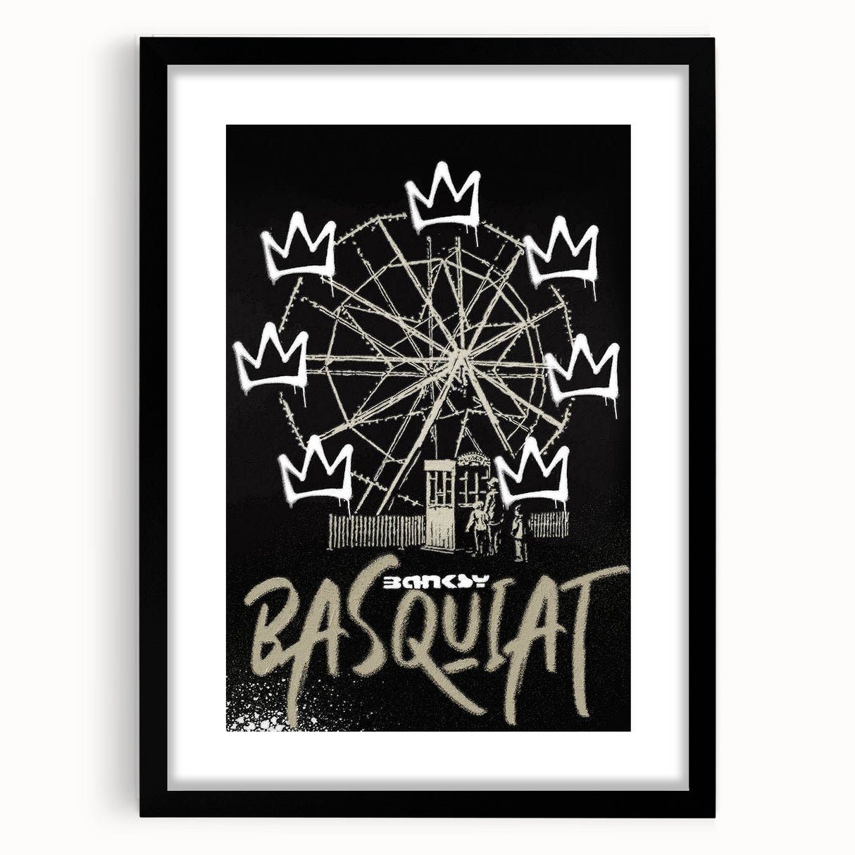Basquiat-Inspired Pop Art Wall Art – Graffiti Ferris Wheel Canvas
