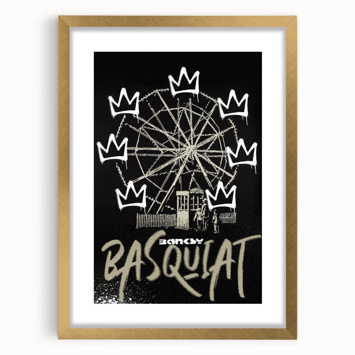 Basquiat-Inspired Pop Art Wall Art – Graffiti Ferris Wheel Canvas