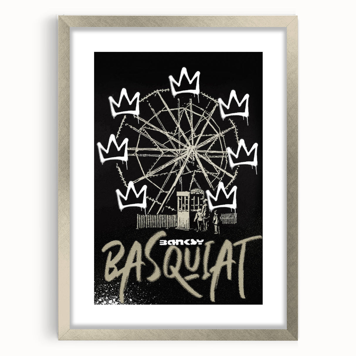 Basquiat-Inspired Pop Art Wall Art – Graffiti Ferris Wheel Canvas