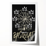 Basquiat-Inspired Pop Art Wall Art – Graffiti Ferris Wheel Canvas