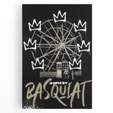 Basquiat-Inspired Pop Art Wall Art – Graffiti Ferris Wheel Canvas