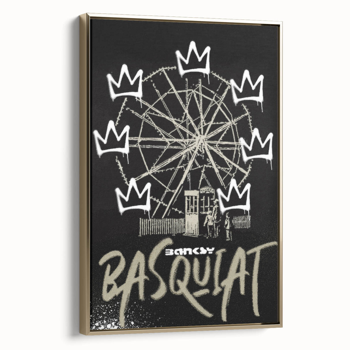 Basquiat-Inspired Pop Art Wall Art – Graffiti Ferris Wheel Canvas